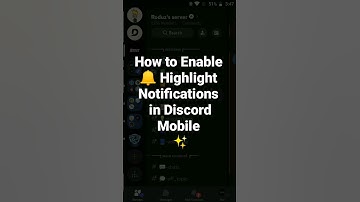 How to Enable 🔔 Highlight Notifications  in Discord Mobile ✨ #roduz #discord #how #notification