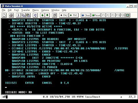 MVS (or z/OS) console operations - M53