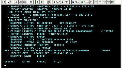 MVS 3.8 console operations - M53