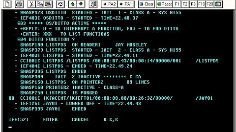 MVS (or z/OS) console operations - M53