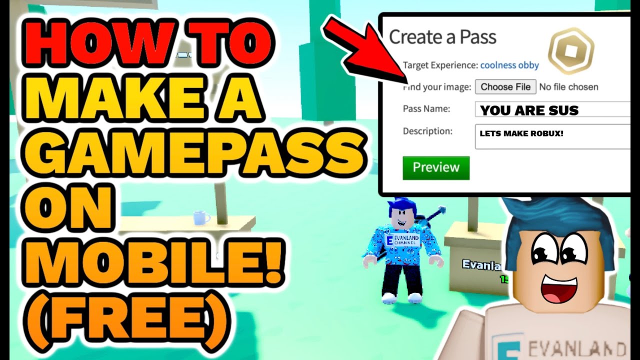 HOW TO MAKE A GAMEPASS IN ROBLOX MOBILE & TABLET