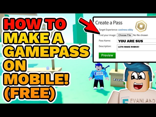 How to make ROBLOX gamepass on mobile 