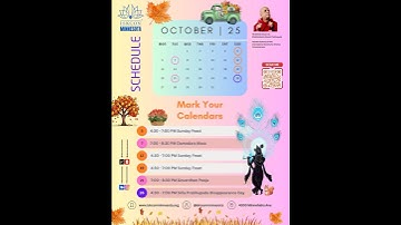 Mark Your Calendars for Key Events in the Month of October.Hare Krishna