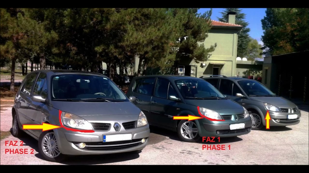 Renault Scenic FAZ1 - FAZ2 Phase 1 and Phase 2 