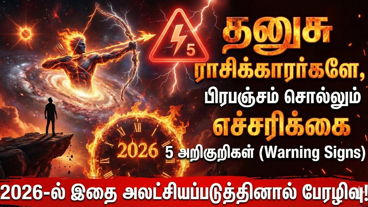 தனுசு ராசிக்காரர்களே ⚠️ 2026-ல் பிரச்சனை வரும் 5 எச்சரிக்கை அறிகுறிகள் | Dhanusu Rasi Warning 2026