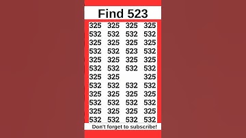 🔍 Test Your Observation Skills With This Fast Number Game #short