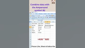 Excel Hack: Combine Data with Ampersand (&) in Seconds! 💻⚡