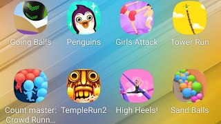 Going Balls,Super Penguins,Girls Attack,Tower Run,Count Masters,Temple Run 2,High Heels,Sand Balls screenshot 3