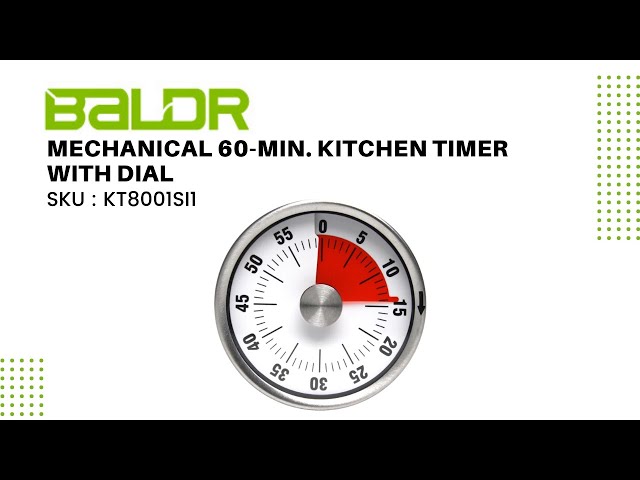 BALDR Mechanical 60-Minute Kitchen Timer With Magnet - Stainless  Steel/Black