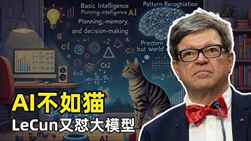 【人工智能】现在AI智能水平还不如一只猫？ | Yann LeCun又开怼大模型 | 自回归缺点 | 莫拉维克悖论 | 世界模型 | 联合嵌入预测架构JEPA | Meta为何开源