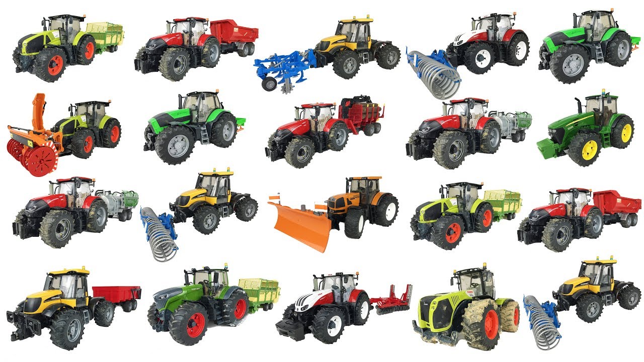 BRUDER Toys TRACTORS for Children FARM WORLD all machinery in! LONG PLAY