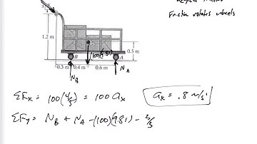 Dynamics - Rigid body translation example 2