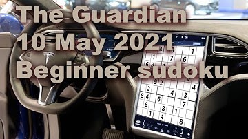Sudoku solution – The Guardian 10 May 2021 Beginner level