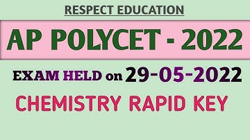 AP POLYCET|CHEMISTRY RAPID KEY|29.05.2022
