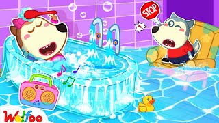 Stop, Lucy! Don't Waste Water  Rules of Conduct for Kids  Wolfoo Kids Cartoon