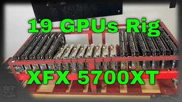 Sneak Peak 19 Card GPU Mining Rig XFX 5700XT in 2 Minutes