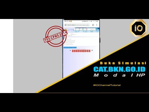 cara membuka simulasi CAT BKN go id CPNS 2018 menggunakan HP Handphone smartphone