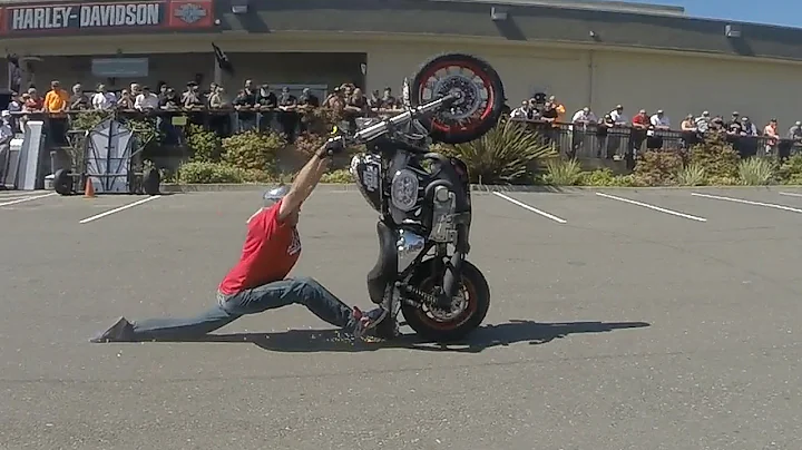 Harley Davidson Stunts - Jason Pullen & Out Here C...
