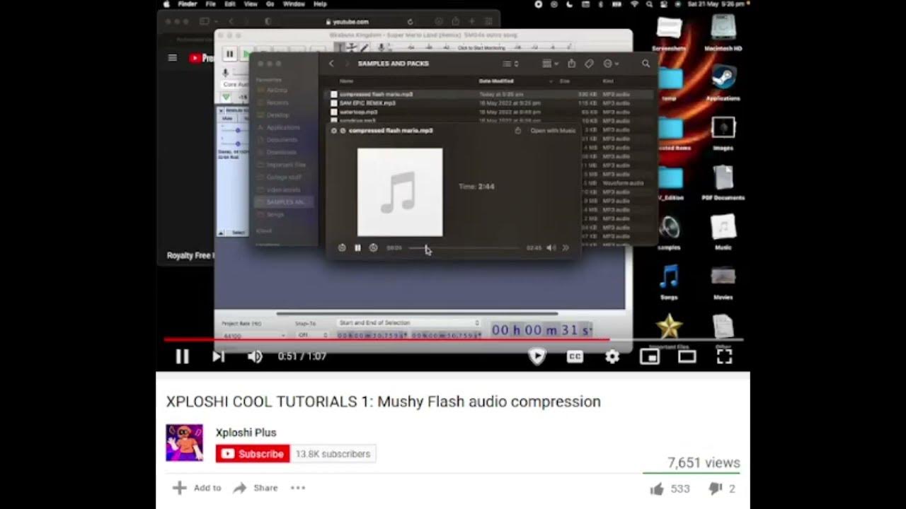 re XPLOSHI COOL TUTORIALS 1 Mushy Flash audio compression YouTube