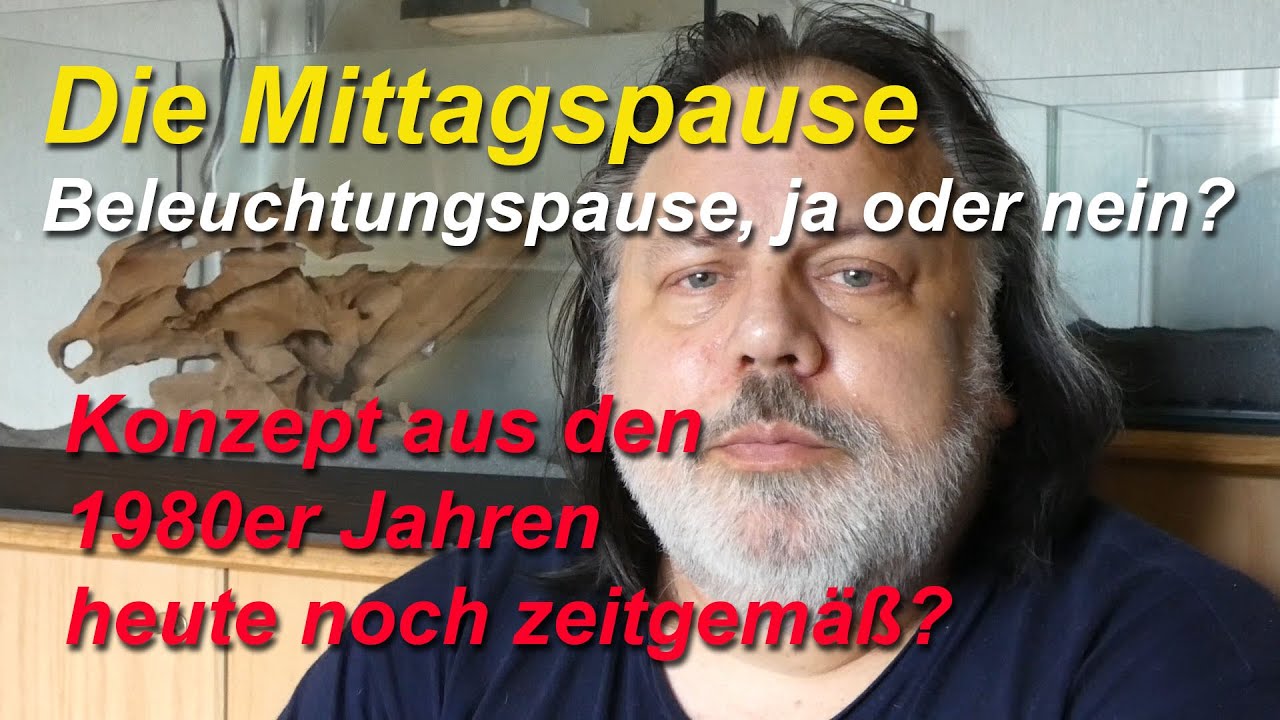 Mittagspause im Aquarium. Beleuchtungspause für Pflanzen. Was bringt