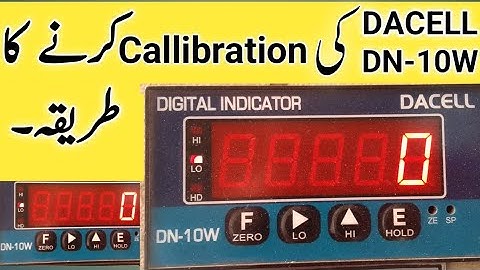 DACELL DN-10W CALLIBRATIION.