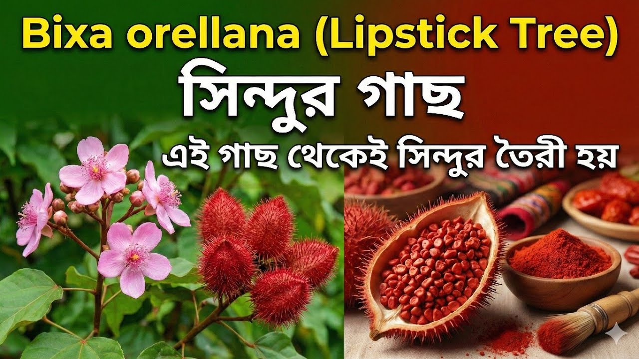 Bixa orellana| Lipstick Plant| এই গাছ থেকেই আসে প্রাকৃতিক Food Color! 