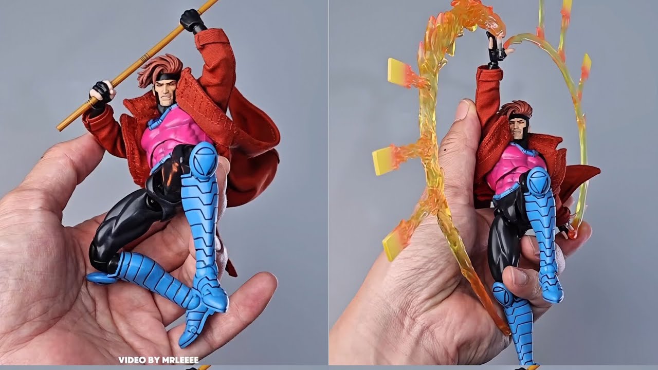 New Mafex Xmen Gambit action figure in hand images Mr Lee in stock