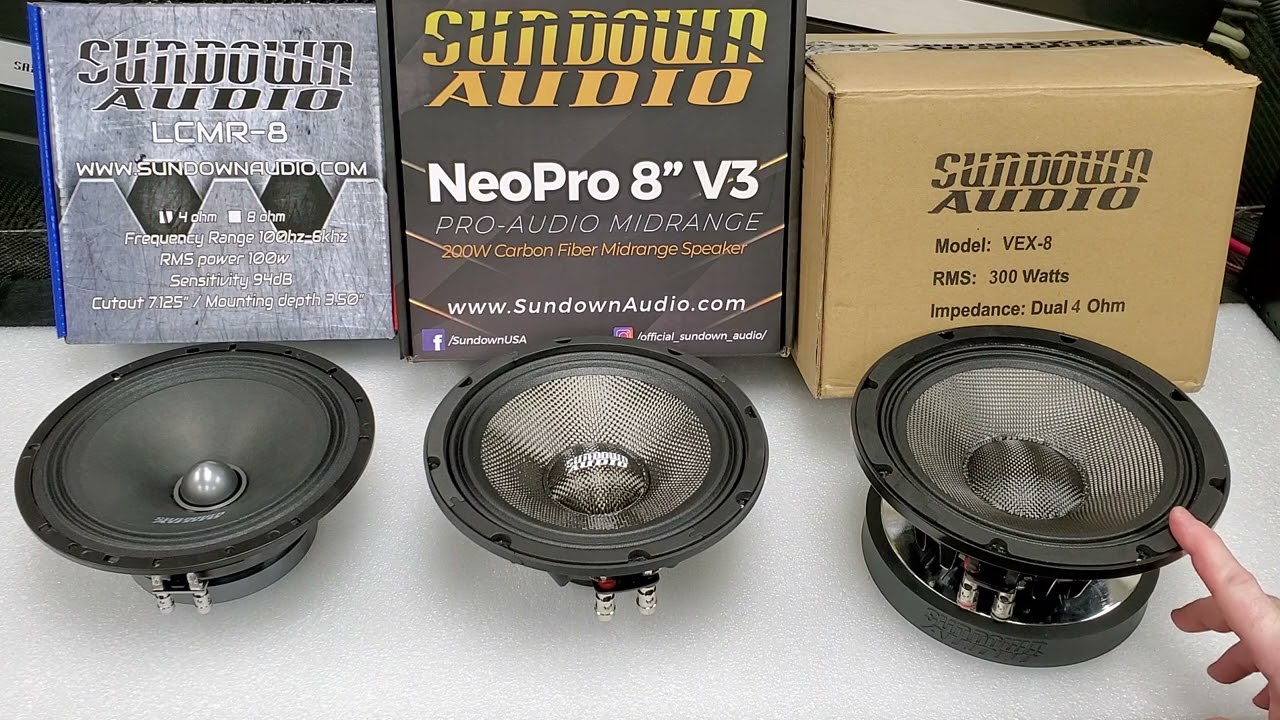 Sundown Audio Midrange Speakers Listening Test Head-to-Head