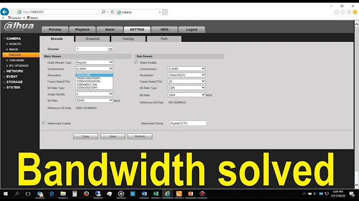 Dahua IP camera camera not displaying (streaming) – bandwidth exceeded on NVR. - DayDayNews