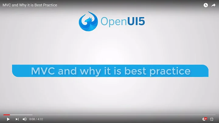 UI5 Best Practices and Tips: MVC and Why it is Best Practice