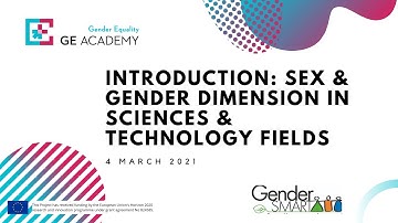 Introduction | Sex & gender dimension in sciences & technology fields co-organised with Gender SMART