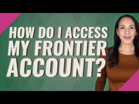 How do I access my frontier account?