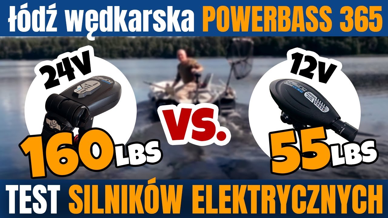 PORÓWNANIE silników ELEKTRYCZNYCH marki HASWING na łodzi Power Bass 365. 160 lbs vs. 55 lbs.