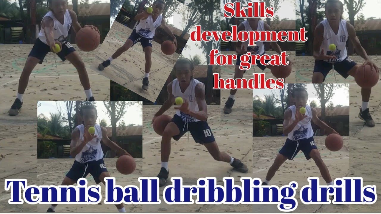 Tennis ball dribbling drills...Skills development for great handles