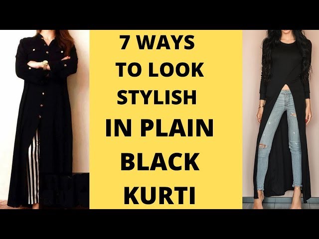 Fashion Style Black Printed A-Line Kurti With Palazzo Set | Bhadar