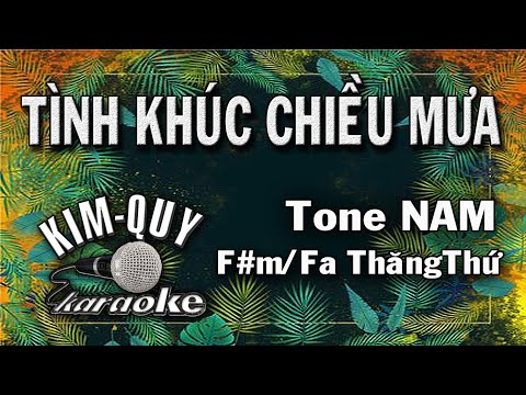 TÌNH KHÚC CHIỀU MƯA - KARAOKE - Tone NAM ( F#m/Fa Thăng thứ )