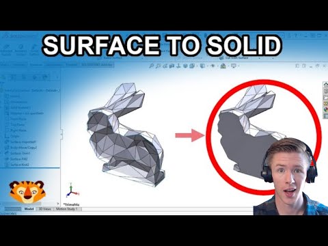 SOLIDWORKS Converting Surfaces to Solids (multiple methods)