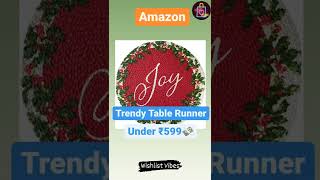 Amazon Table Runner under ₹599 #amazon #tablerunner #beadrunner #roundrunner #braidedrunner #shorts