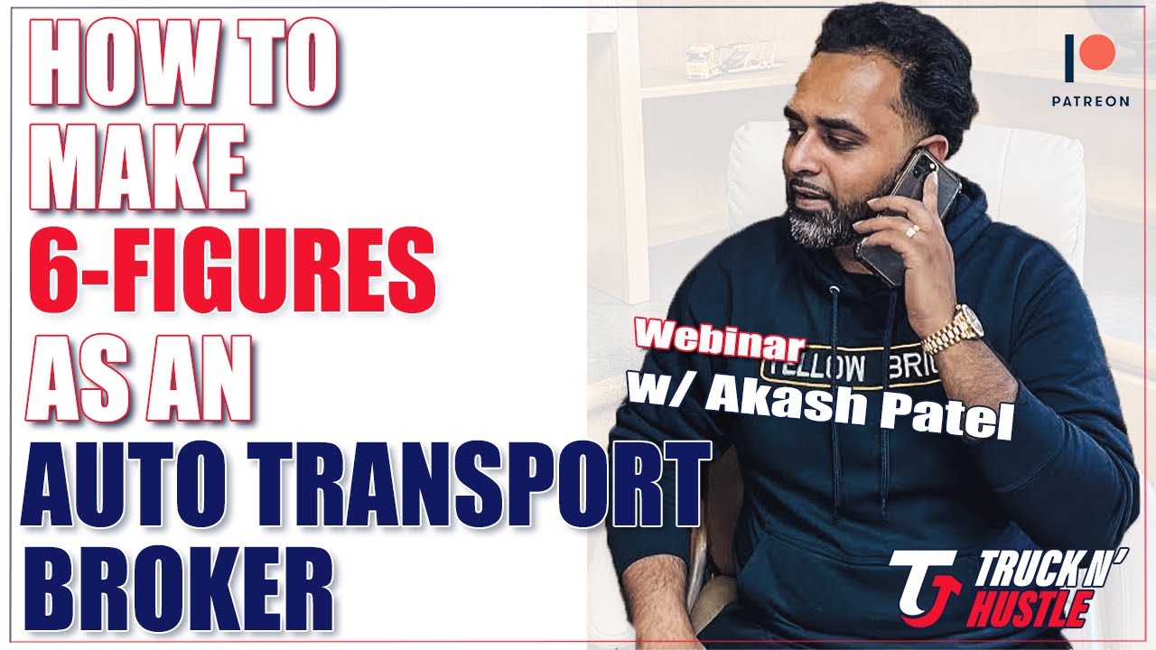How To Make 6-Figures As A Auto Transport Broker-Exclusive Webinar Clip (Patreon Only ) Full video