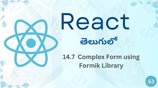 Complex Form Handling Using React Formik | React Full Course in Telugu | TechZoom Media | TZM