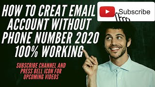 How to create Email Account without Phone Number 100% working 2020