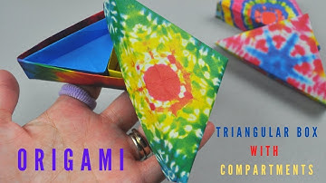 How to Make a Paper Triangle Box with Lid and Compartments