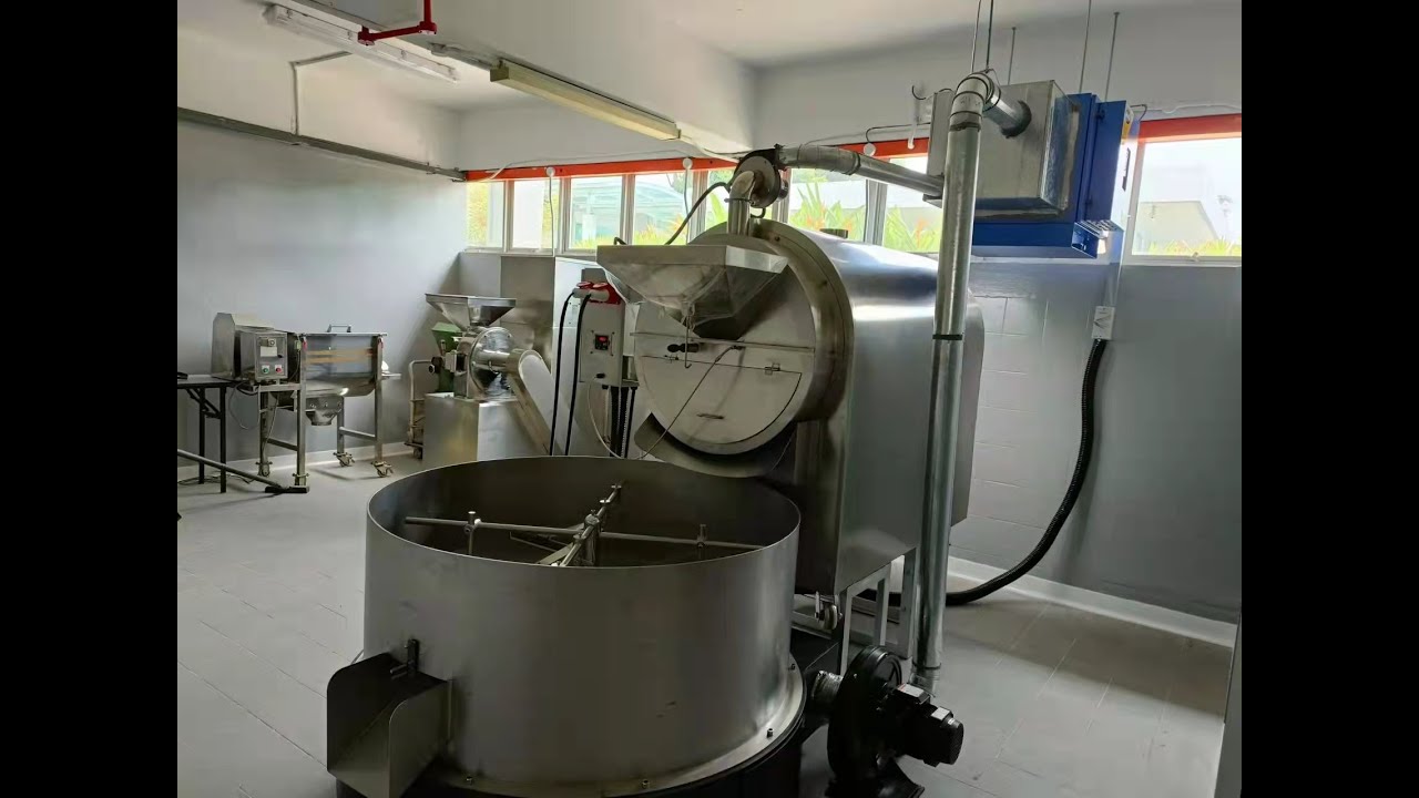 cocoa bean roasting machine - YouTube