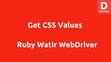 Get CSS Values Watir Webdriver