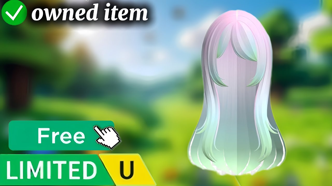 Get this cute long emo vkei w/ side bang pastel hair  || Free limited UGC Hair code