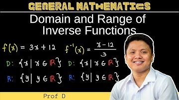 The Domain and Range of Inverse Functions | Sample Problems | General Mathematics