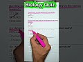 Biology quiz