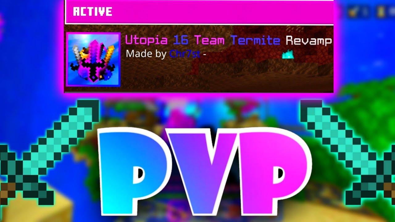 Utopia 16 Team Termite Revamp Texture Pack MCPE best pvp texture pack.