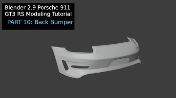 Blender 2.9 Porsche 911 GT3 RS Modeling Tutorial: Part 10 (Back Bumper)