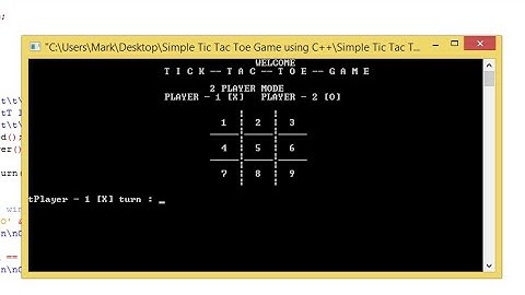 Simple Tic Tac Toe Game using C++
